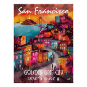 Arte Contemporáneo Vibrante de San Francisco Perfect Poster (Voorkant)