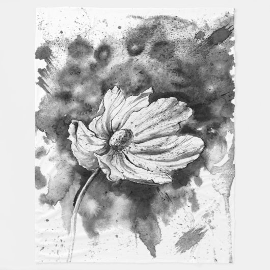 Arte de pintura con flor fleece deken (Voorkant)