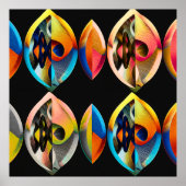 Arte Moderno Abstracto "Fusión Vibrante":  Poster (Voorkant)