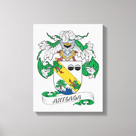 Arteaga Family Crest Canvas Afdruk (Voorkant)