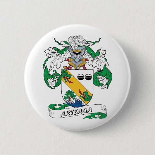 Arteaga Family Crest Ronde Button 5,7 Cm (Voorkant)