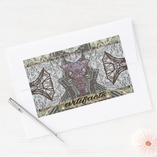 artefacten dogfacing gemaskerde gids rechthoekige sticker (Envelop)