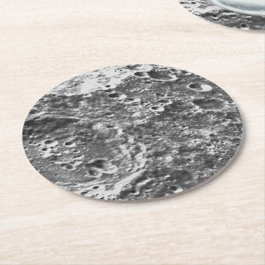 Artemis 1 Moon Mission Lunar Afbeelding Ronde Kartonnen Onderzetter (Gebogen)