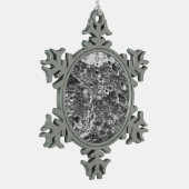 Artemis 1 Moon Mission Lunar Afbeelding Tin Sneeuwvlok Ornament (Links)