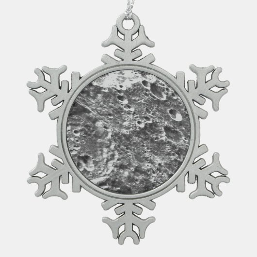 Artemis 1 Moon Mission Lunar Afbeelding Tin Sneeuwvlok Ornament (Voorkant)