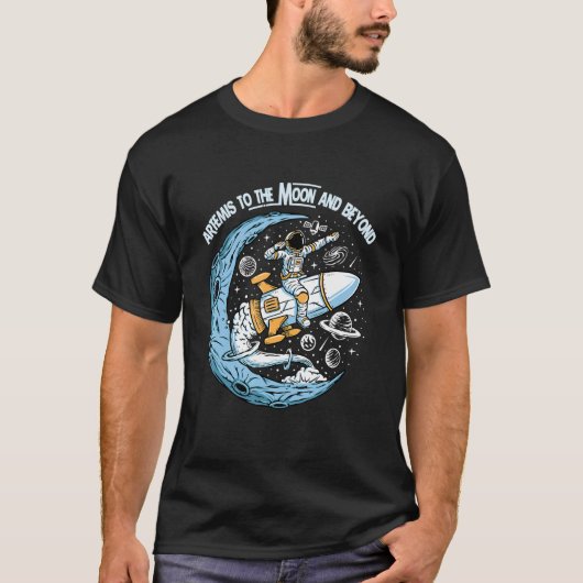 Artemis 1 SLS Rocket Launch Mission To The Moon An T-shirt (Voorkant)