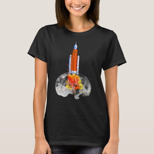 Artemis 1 SLS Rocket Launch Mission To The Moon An T-shirt (Voorkant)