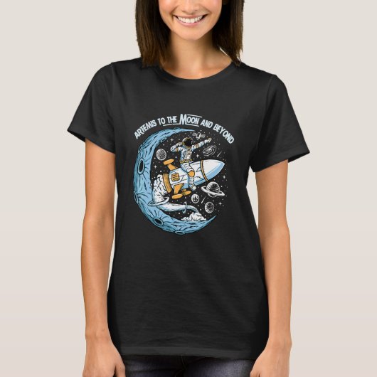 Artemis 1 SLS Rocket Launch Mission To The Moon An T-shirt (Voorkant)