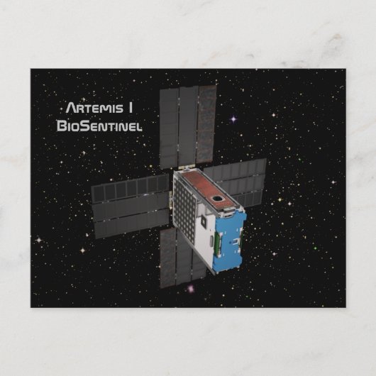 Artemis BioSentinel CubeSat Briefkaart (Voorkant)