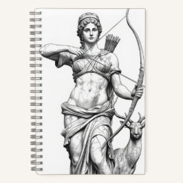 Artemis Goddess Mythology Line Art Notebook Notitieboek