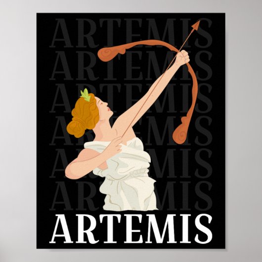 Artemis Godin van de jacht en de maan Griekse myth Poster (Voorkant)