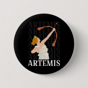 Artemis Godin van de jacht en de maan Griekse myth Ronde Button 5,7 Cm