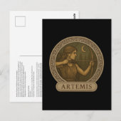 Artemis Godin van de Jacht Postkaart (Voorkant / Achterkant)