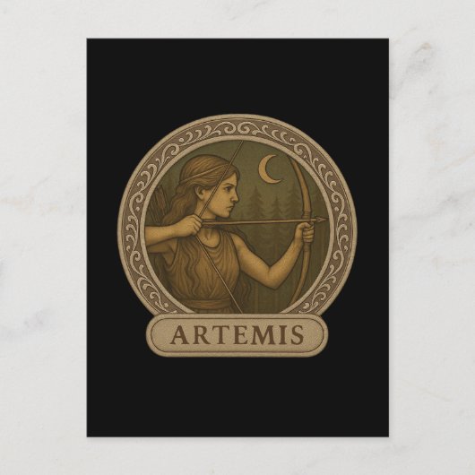 Artemis Godin van de Jacht Postkaart (Voorkant)