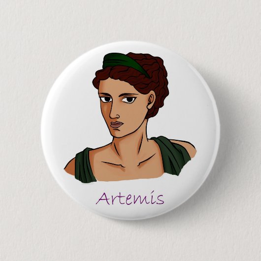 Artemis - Griekse godin Badge Ronde Button 5,7 Cm (Voorkant)