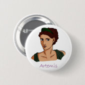 Artemis - Griekse godin Badge Ronde Button 5,7 Cm (Voorkant /achterkant)