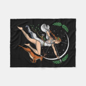 Artemis Griekse godin van de jacht op het oude Gri Fleece Deken (Voorkant (Horizontaal))