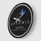 Artemis Griekse godin van Moon Hand Holding Moon Grote Klok (Hoek)