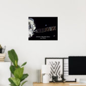 Artemis I Tussen Aarde en Maan Poster (Thuiskantoor)