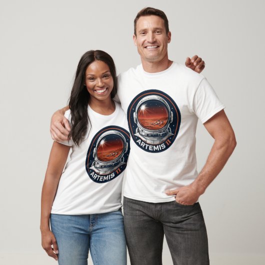 Artemis II Astronaut Missie Patch T-Shirt - Mars (Unisex)