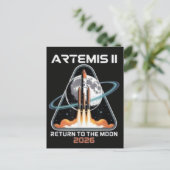 Artemis II-lancering naar de maan 2026 Briefkaart (Staand voorkant)