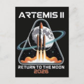 Artemis II-lancering naar de maan 2026 Briefkaart (Voorkant)