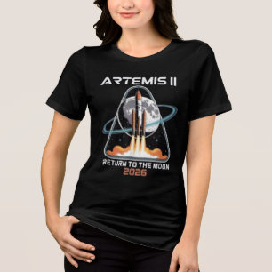 Artemis II-lancering naar de maan 2026 Tri-Blend Shirt