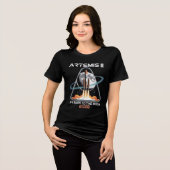 Artemis II-lancering naar de maan 2026 Tri-Blend Shirt (Voorkant volledig)