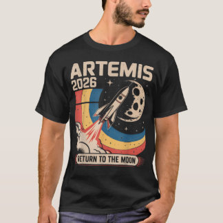 Artemis II-lancering terug naar de maan T-shirt