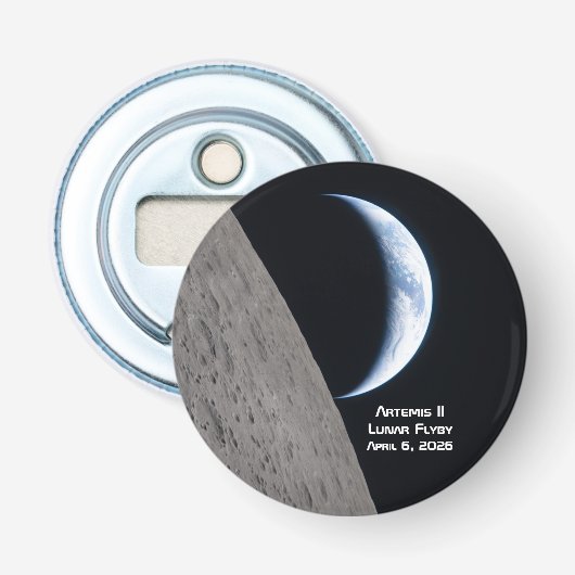 Artemis II Lunar Flyby Button Flesopener (Voorkant)