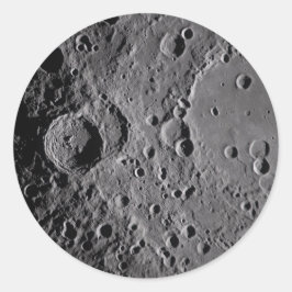 Artemis II Maan kraters Ronde Sticker