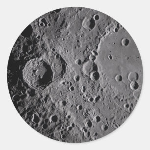 Artemis II Maan kraters Ronde Sticker