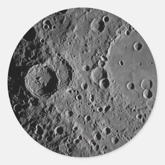 Artemis II Maan kraters Ronde Sticker (Voorkant)