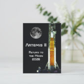Artemis II-maanmissie Briefkaart (Staand voorkant)