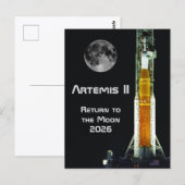 Artemis II-maanmissie Briefkaart (Voorkant / Achterkant)