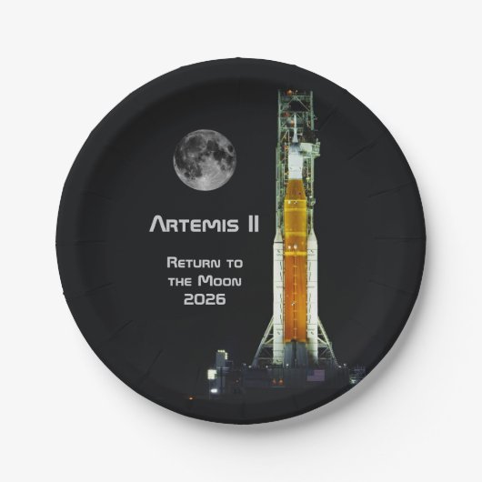 Artemis II-maanmissie Papieren Bordje (Voorkant)