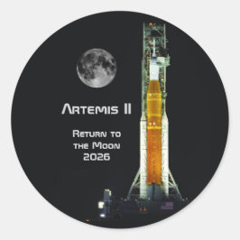 Artemis II-maanmissie Ronde Sticker
