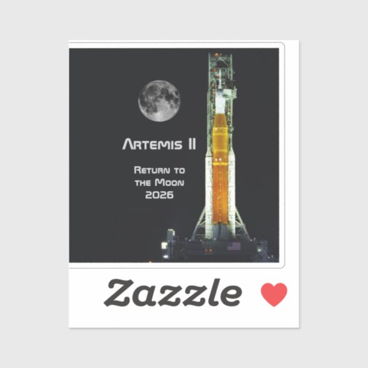 Artemis II-maanmissie Sticker (Vel)