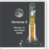 Artemis II-maanmissie Sticker (Voorkant)