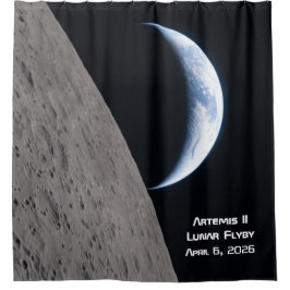 Artemis II maanvlucht Douchegordijn