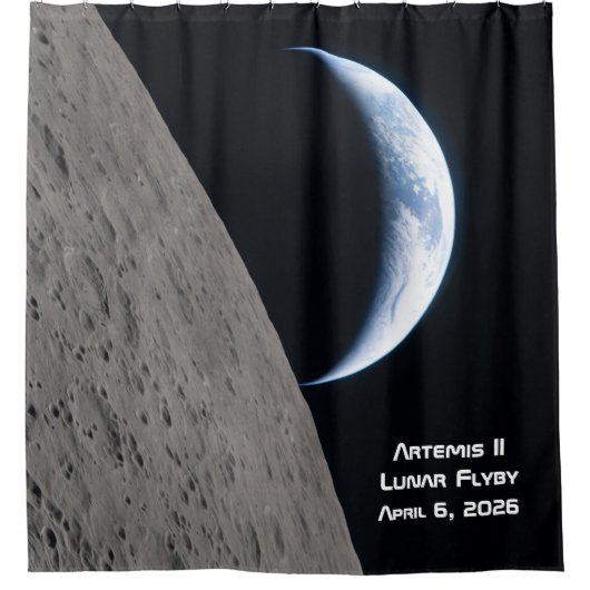 Artemis II maanvlucht Douchegordijn (Voorkant)