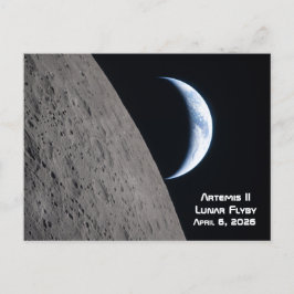 Artemis II maanvlucht Feestdagenkaart