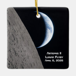 Artemis II maanvlucht Keramisch Ornament