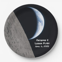 Artemis II maanvlucht Papieren Bordje