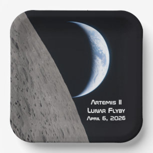 Artemis II maanvlucht Papieren Bordje