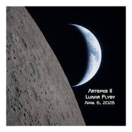 Artemis II maanvlucht Perfect Poster