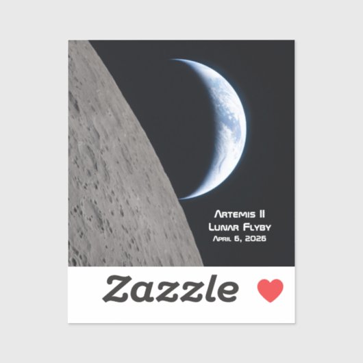 Artemis II maanvlucht Sticker (Vel)