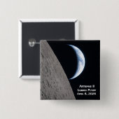 Artemis II maanvlucht Vierkante Button 5,1 Cm (Voorkant /achterkant)