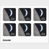 Artemis II maanvlucht Vierkante Sticker (Vel)