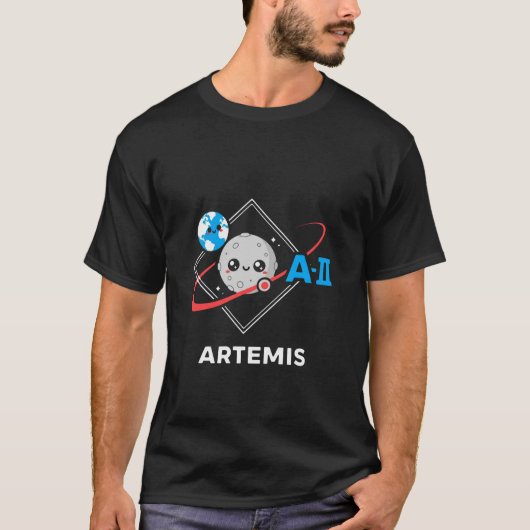 Artemis II-missie - Maan & Aarde T-shirt (Voorkant)
